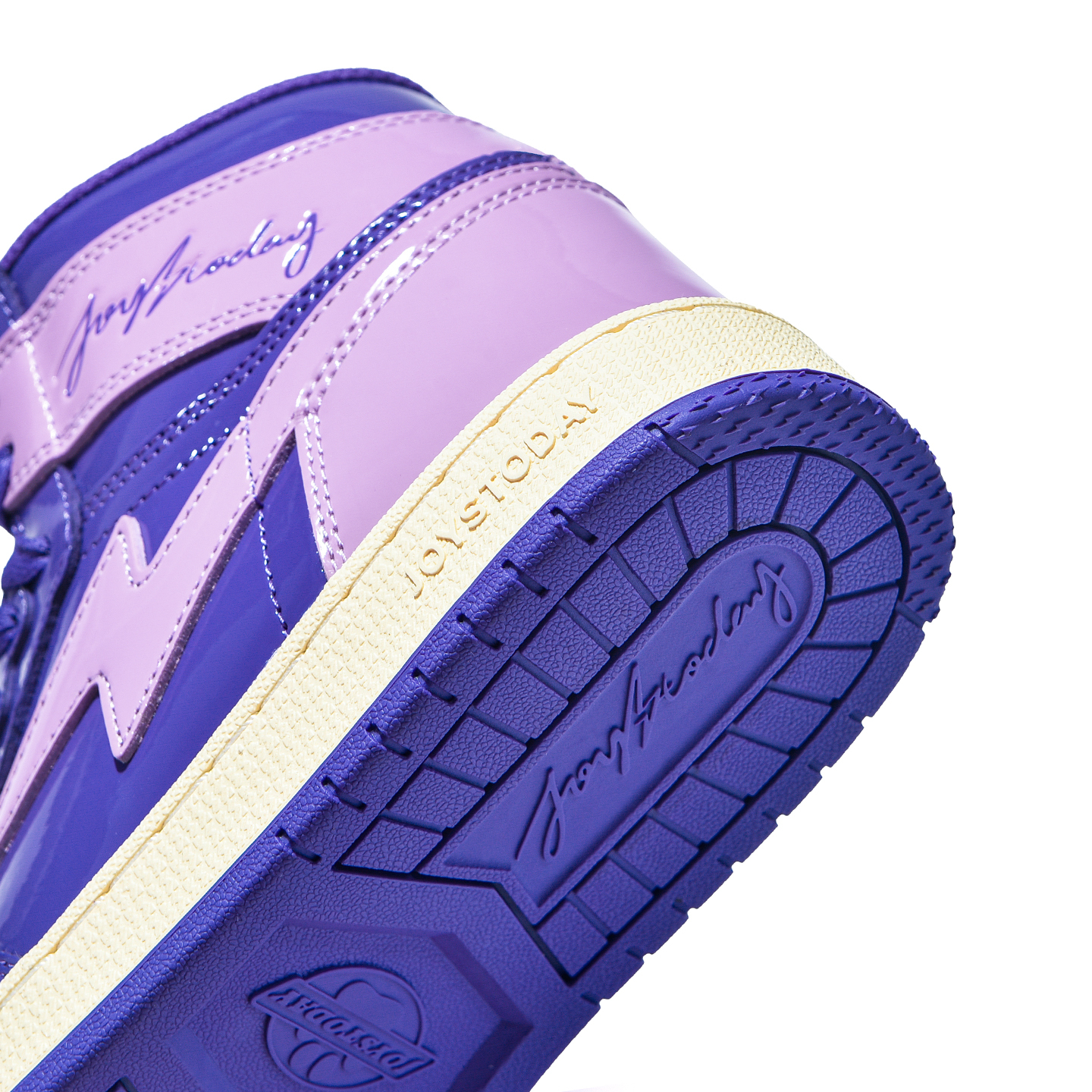 AIR JOYSTODAY Retro Sport High Top Purple Sneakers Patent Leather Men