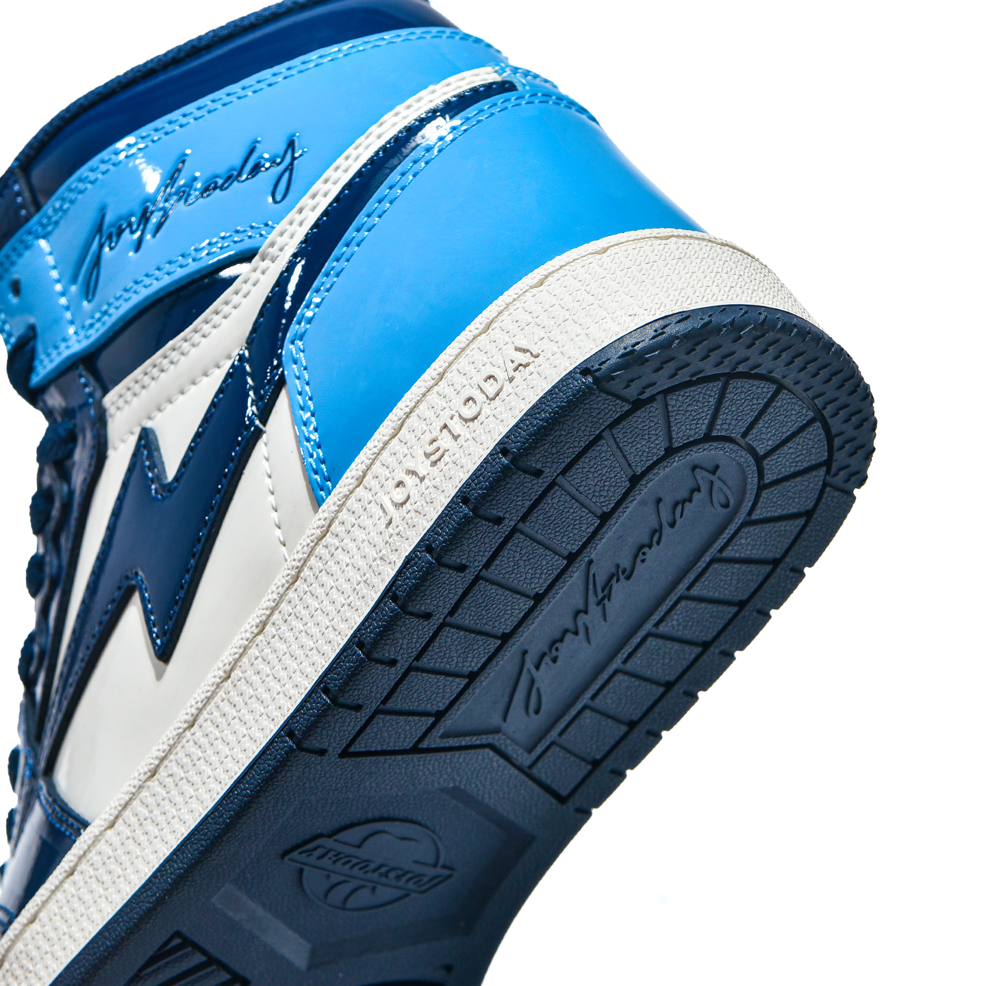 AIR JOYSTODAY Retro High Top Blue/White/Obsidian Sneakers Patent Leather Women