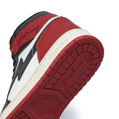 AIR JOYSTODAY Lightning AJ1 Black Red Toe High Top Sneakers Men