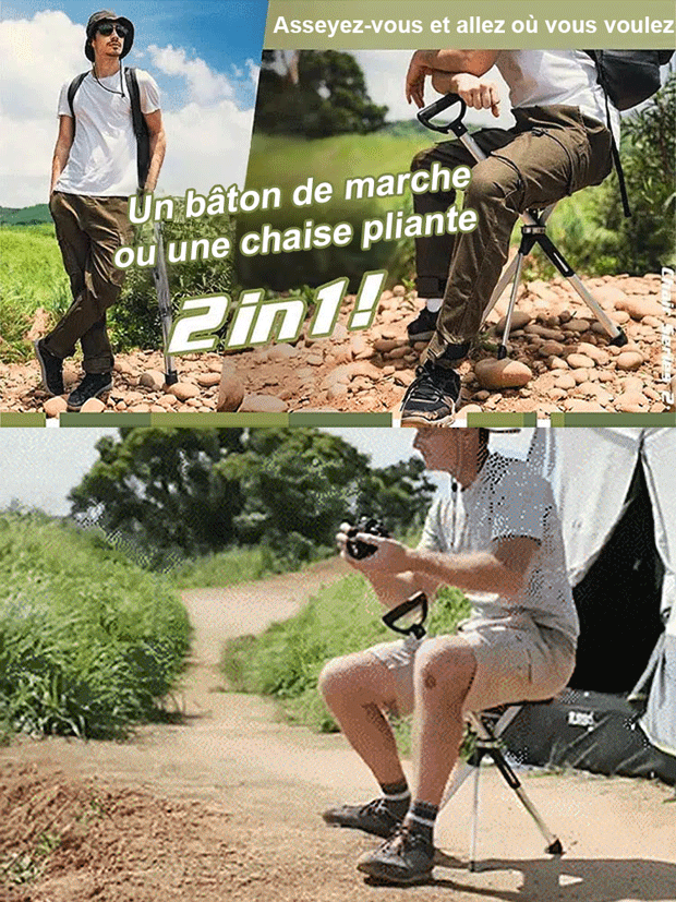 Chaise canne pliante [capacité de poids de 500KG]