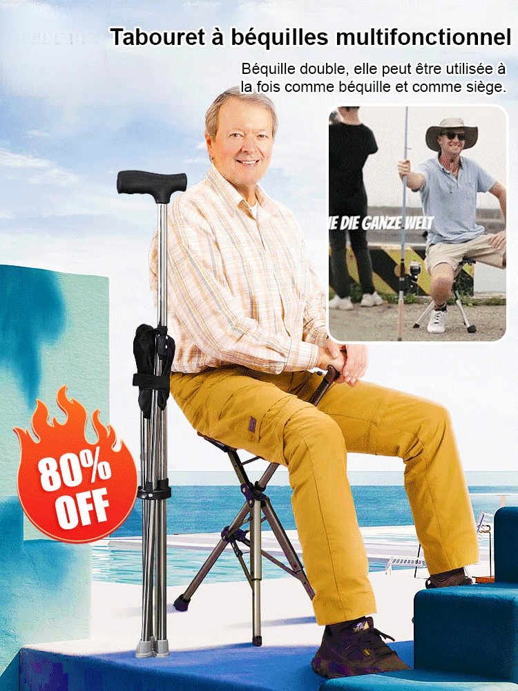 Chaise canne pliante [capacité de poids de 500KG]