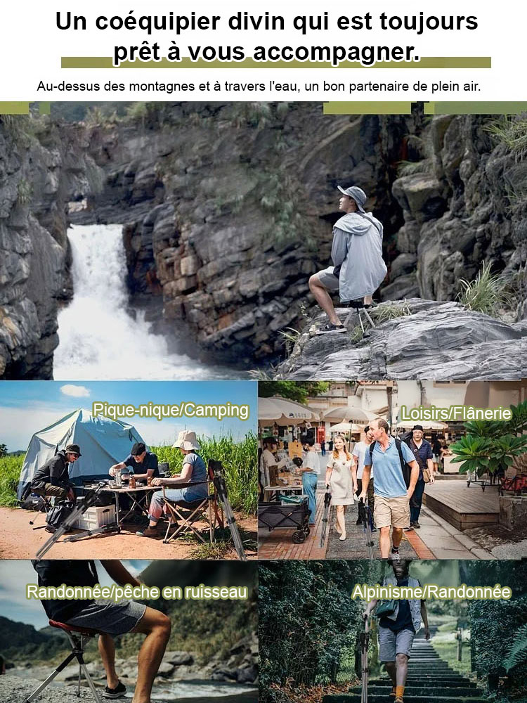 Chaise canne pliante [capacité de poids de 500KG]