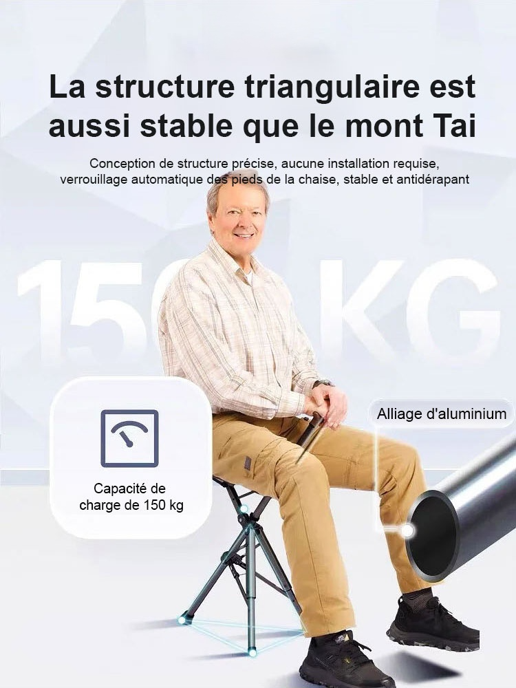 Chaise canne pliante [capacité de poids de 500KG]