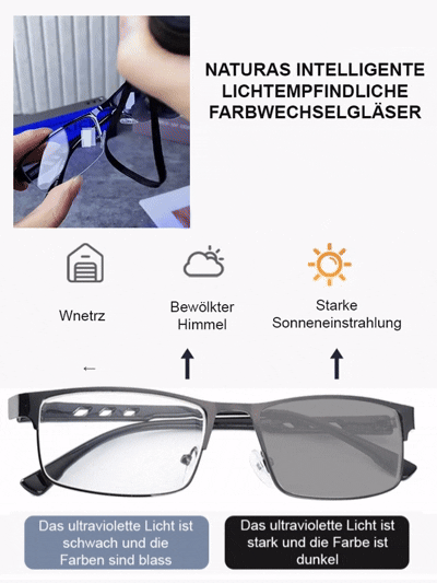 【Kein Sehtest Nötig】✅Kristall-Autofokus-Anti-Blaulicht-Photochromatische Lesebrille🗑️ Werfen Sie Ihre alte Lese- und Kurzsichtbrille weg! 