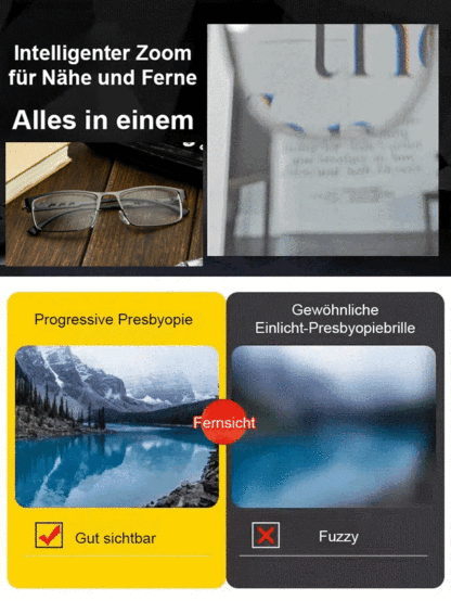 【Kein Sehtest Nötig】✅Kristall-Autofokus-Anti-Blaulicht-Photochromatische Lesebrille🗑️ Werfen Sie Ihre alte Lese- und Kurzsichtbrille weg! 