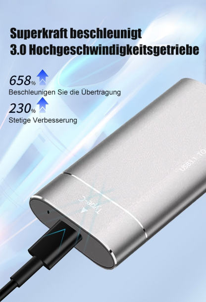 16 TB Tragbare SSD, Type-C, 950 MB/s, kompatibel mit allen Systemen