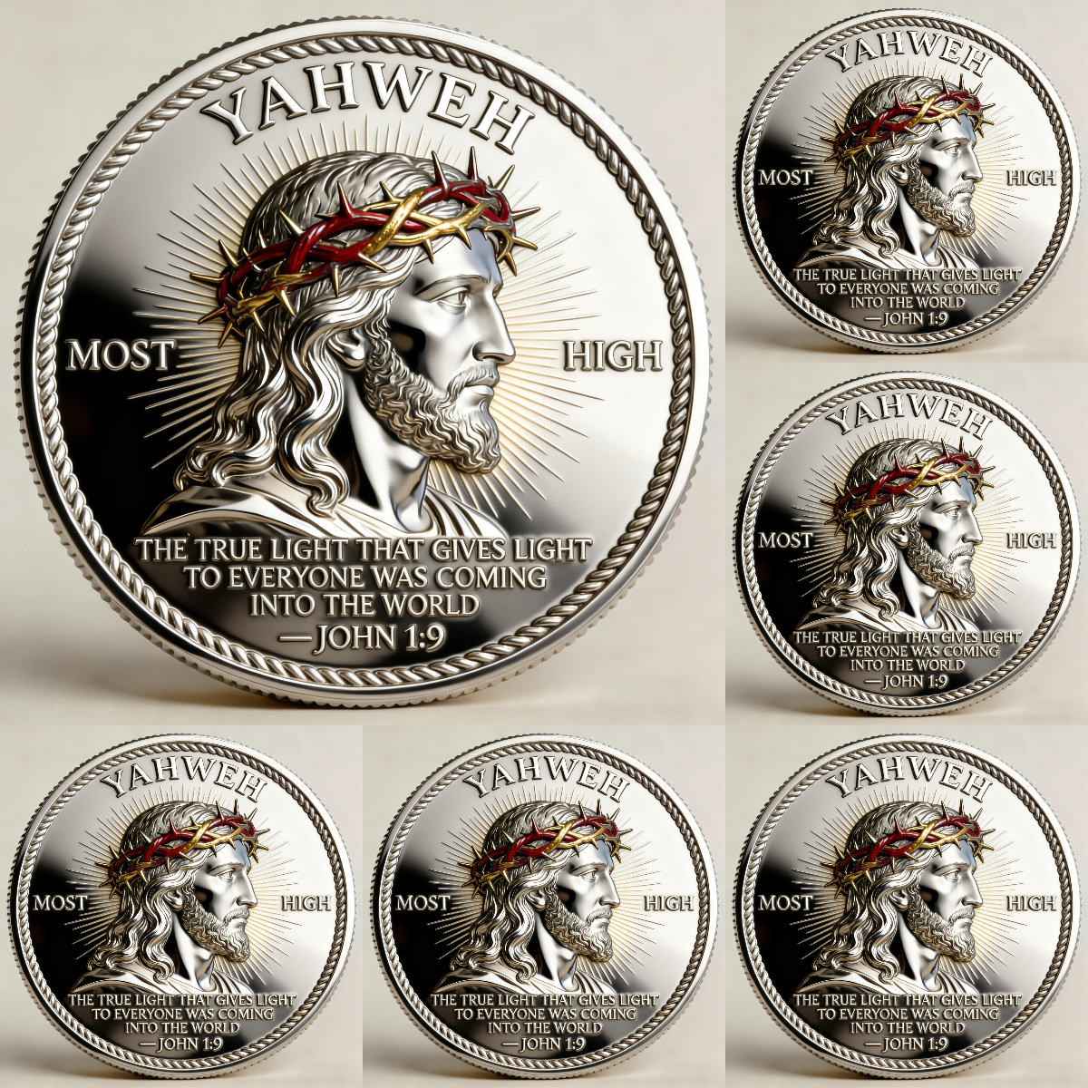 🏆Flash Sale 60% OFF - 🙏“Yahweh – The Living Light” Faith Commemorative Coin