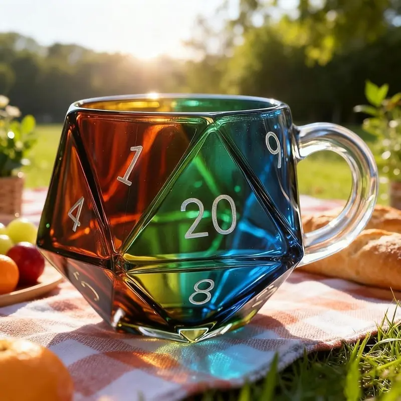 🎄Christmas Sale 50% OFF -Rainbow Glass D20 Dice Cup （BUY 2 FREE SHIPPING)