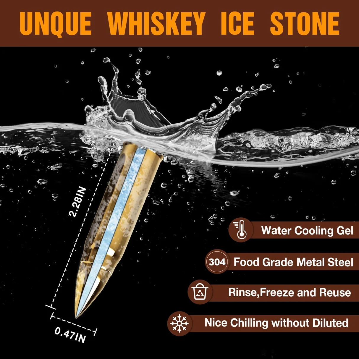 🎄Christmas Sale 49% OFF🔥Bullet Whiskey Stone Gift Set
