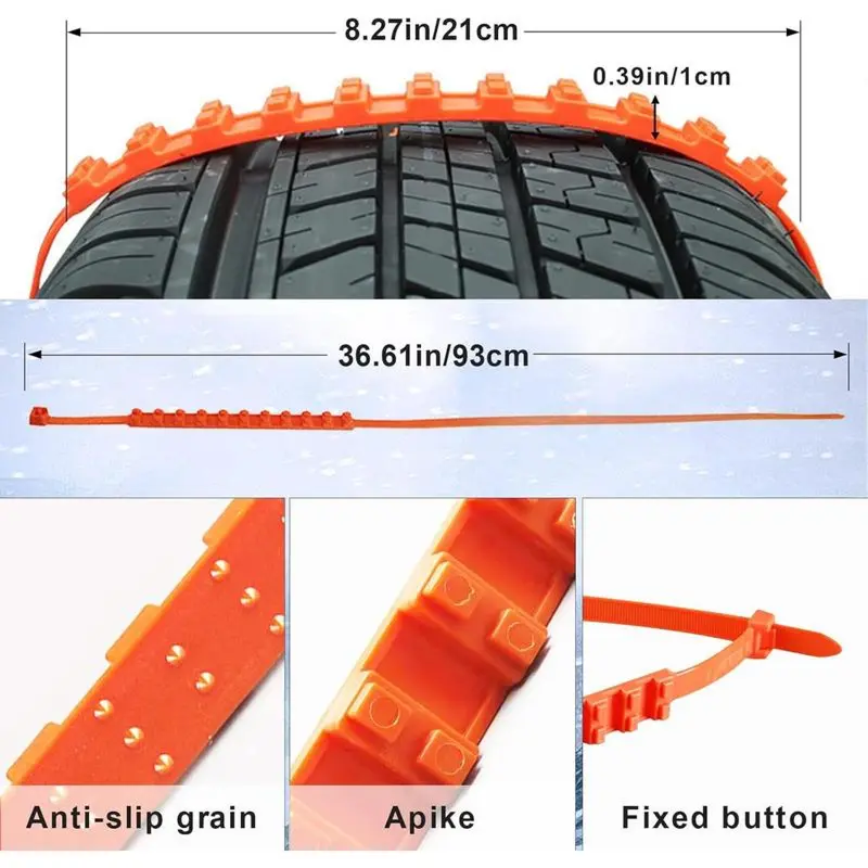 🔥Last Week Clearance Sale 50%🚚Universal Reusable Anti-skid Nylon Tire Chains