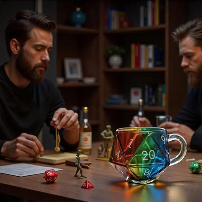 🎄Christmas Sale 50% OFF -Rainbow Glass D20 Dice Cup （BUY 2 FREE SHIPPING)
