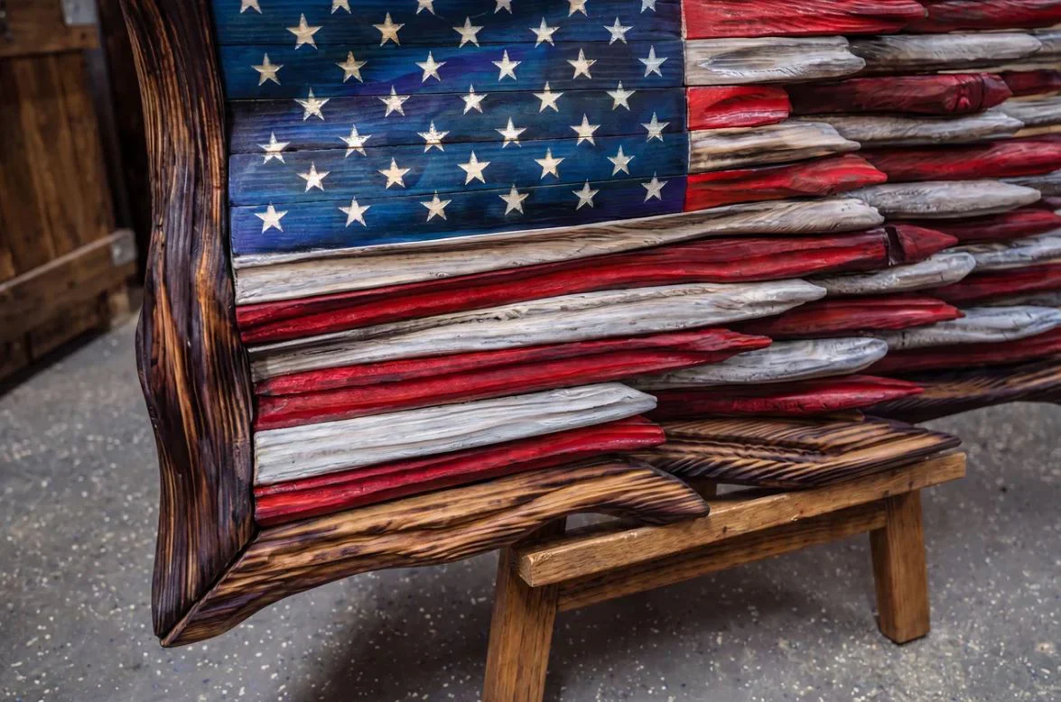 Last Day FlashSale -53% OFF -Wooden American Flag BUY 2 FREE SHIPPING
