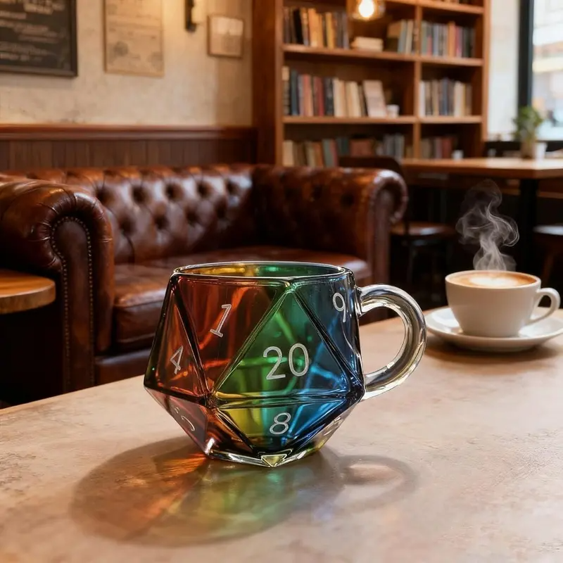🎄Christmas Sale 50% OFF -Rainbow Glass D20 Dice Cup （BUY 2 FREE SHIPPING)