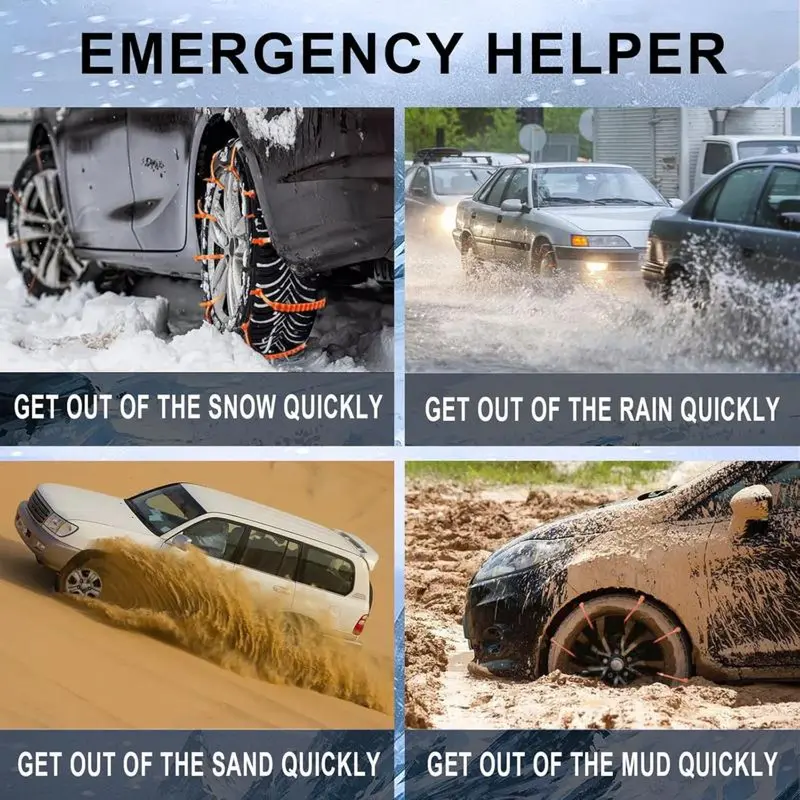 🔥Last Week Clearance Sale 50%🚚Universal Reusable Anti-skid Nylon Tire Chains