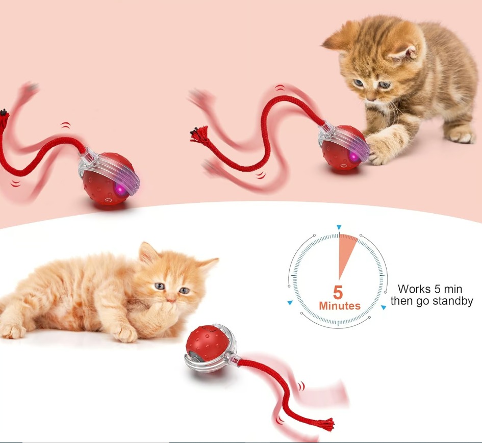 🌲2025 Hot Sale 49% Off🐱🐶2024 Automatic LED Interactive Pet Toys Ball
