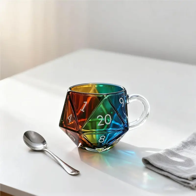 🎄Christmas Sale 50% OFF -Rainbow Glass D20 Dice Cup （BUY 2 FREE SHIPPING)