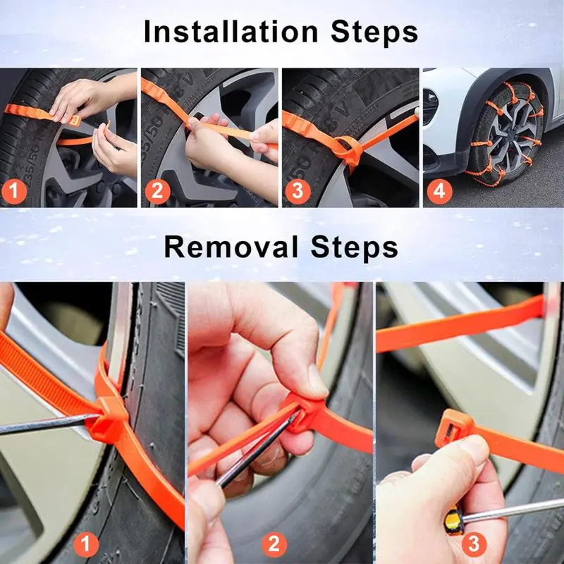🔥Last Week Clearance Sale 50%🚚Universal Reusable Anti-skid Nylon Tire Chains