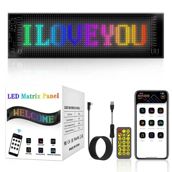 🔥2025 Hot Sale 49% OFF✨DIY Car Dynamic LED Smart Colorful Eye Lamp Soft Screen🚚Buy 2 Free Shipping
