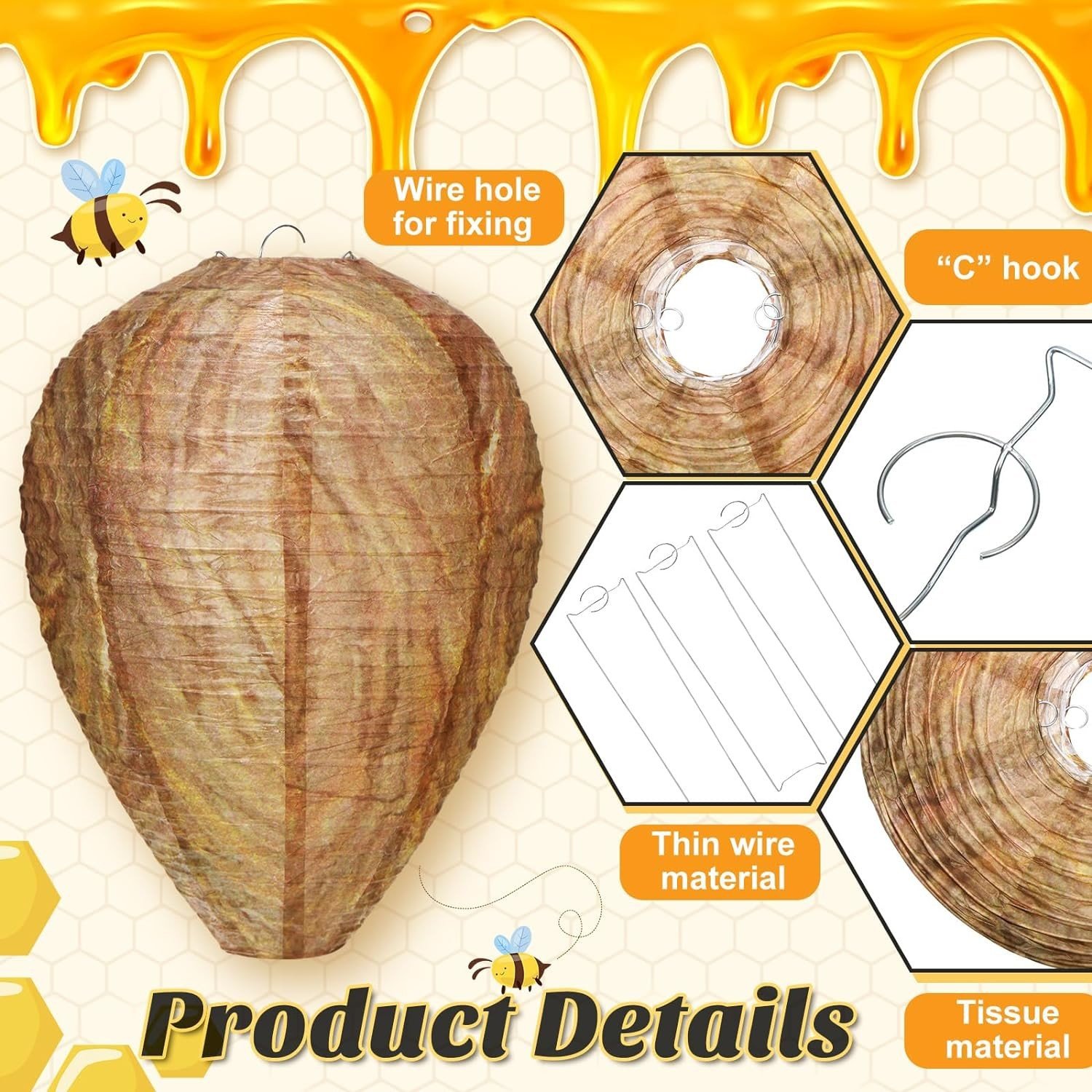 🔥Hot Sale 49% OFF🐝Natural Wasp Deterrent Hive🎁BUY MORE FREE MORE