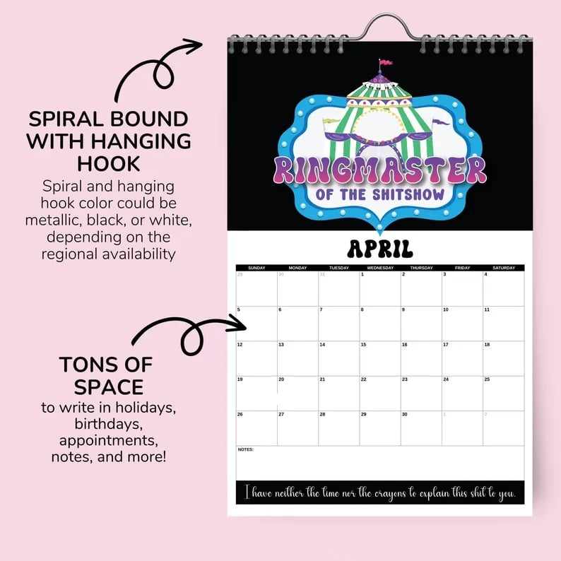 🔥LAST DAY 49% OFF - 🗓️2026 Swear Calendar For Tired-Ass Women