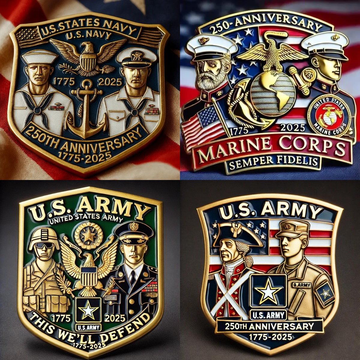 🎖️U.S.250th Anniversary Commemorative Pin – 🫡A Legacy Forged by Honor - BUY MORE SAVE MORE