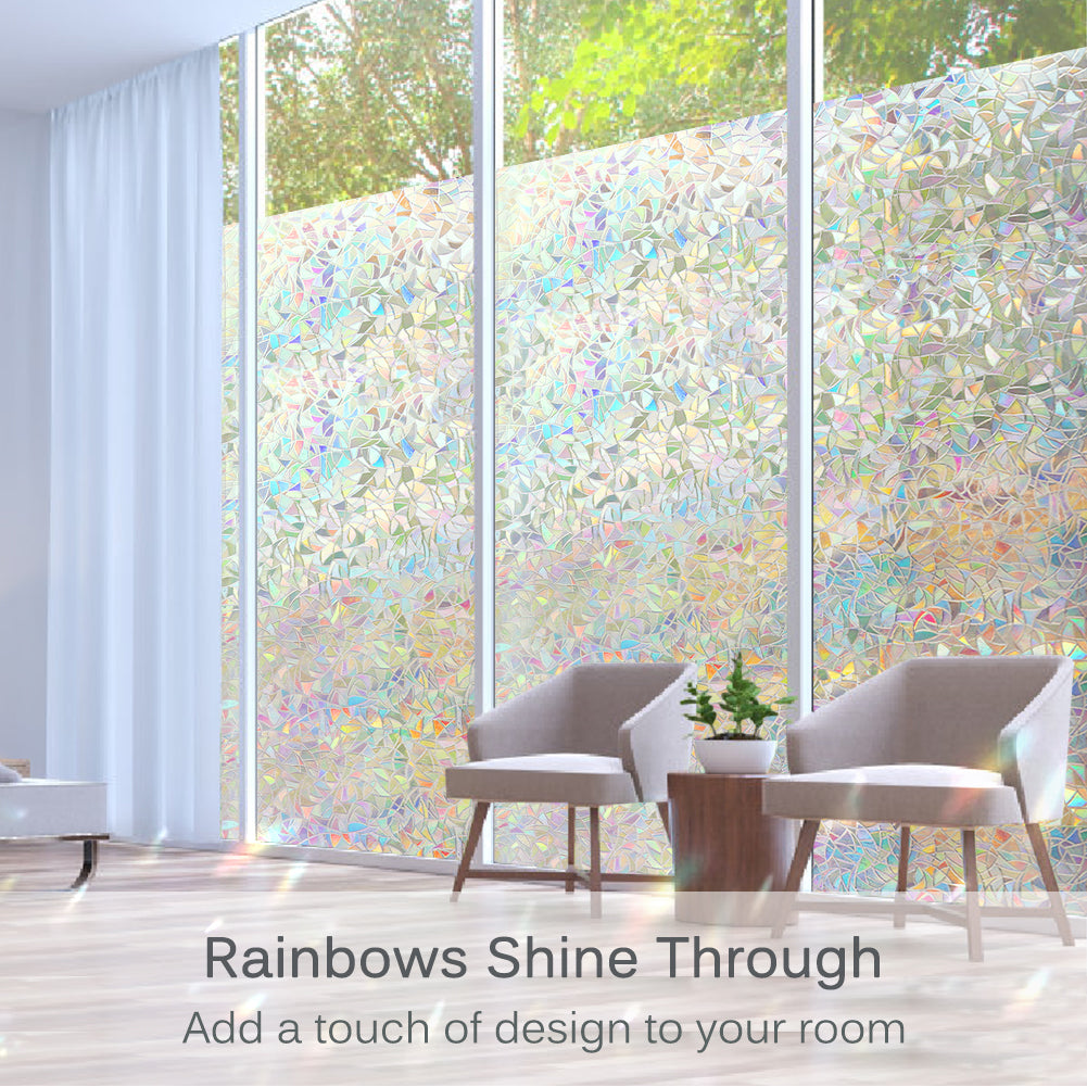 2025 Hot Sale 49% OFF🔥Volcanics Window Privacy Film 3D Rainbow Window Film