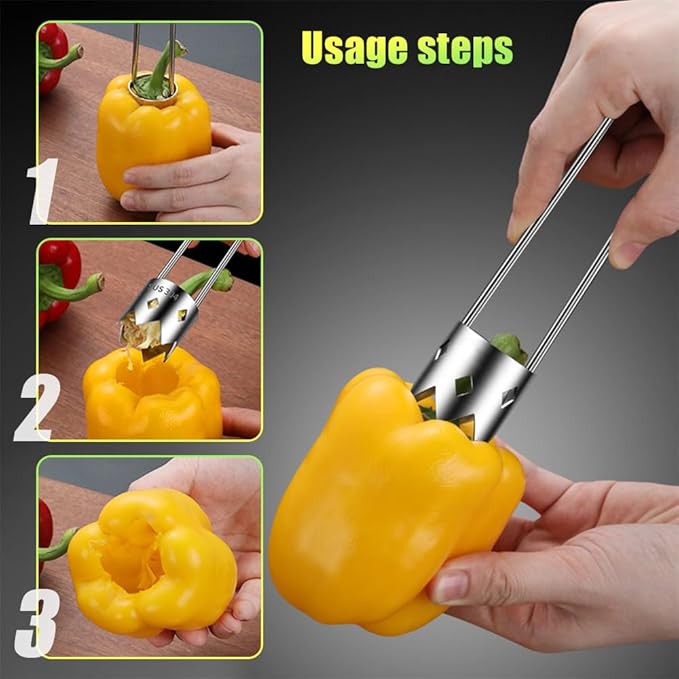 Last Week Clearance Sale 49% OFF🔥Stainless Steel Fruit and Vegetable Corer Tool🎁BUY MORE FREE MORE