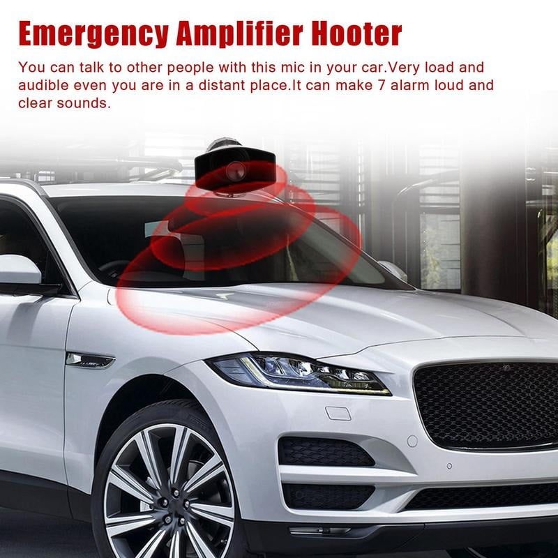 ⚡Hot Sales 49% OFF🔥7-Tone Car Warning Siren Car Siren Horn Mic PA Speaker System Warning Amplifier Hooter