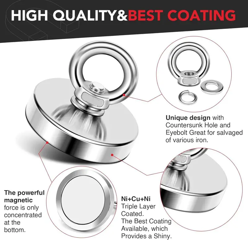 Summer Hot Sale 49% OFF🔥Fishing Magnet: Super Strong Neodymium Magnet for Epic Treasure Hunting 🧲