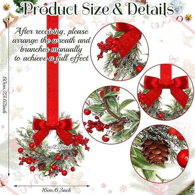 🎄Christmas Sale 49% OFF🔥Christmas Mini Wreaths🎁BUY MORE FREE MORE