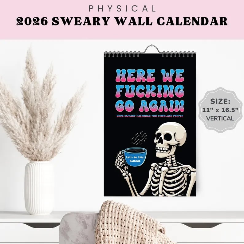 🔥LAST DAY 49% OFF - 🗓️2026 Swear Calendar For Tired-Ass Women
