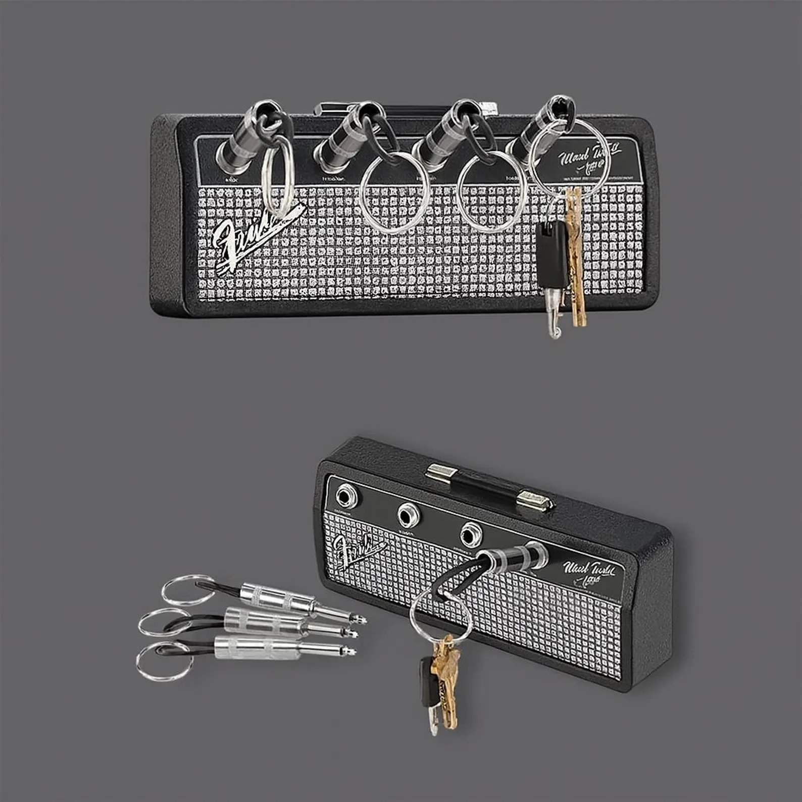 This Week Special Offer 49% OFF🎸 Guitar Amp Key Holder – 4 Plug Keychains & Wall Mount Kit