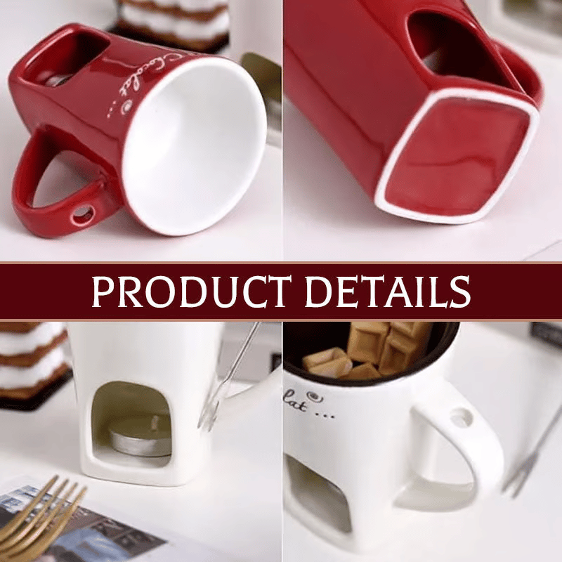 🌲Early Christmas Sale 60% OFF🍫 Ceramic Chocolate Fondue Mug 🎈 Buy 2 Free Shipping 🎁