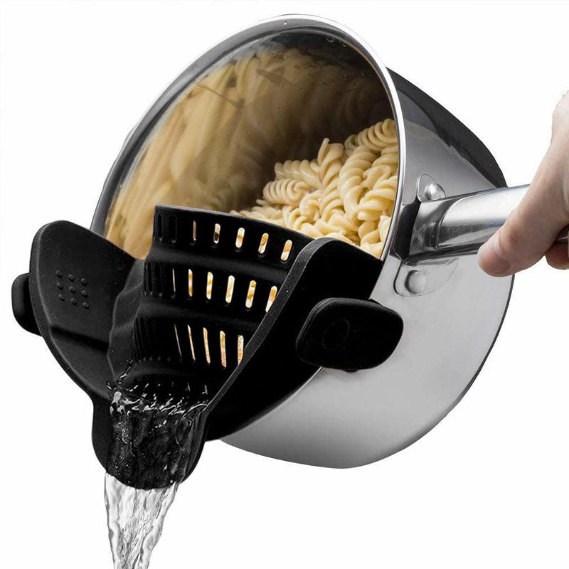 🎄Christmas Sale 49% OFF🔥Silicone Clip-On Pasta Strainer for Pots: Hands-Free & Quick Drain