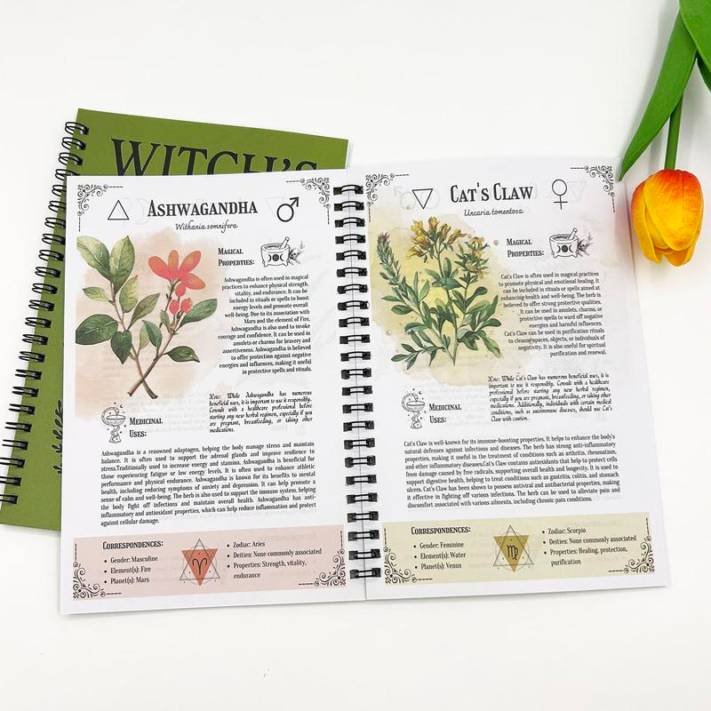 2025 Hot Sale 49 %OFF🔥Witch's Herbal Notebook with Multiple Herbs Collection