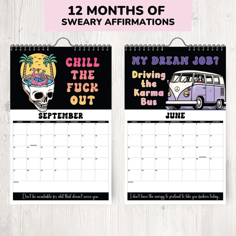 🔥LAST DAY 49% OFF - 🗓️2026 Swear Calendar For Tired-Ass Women