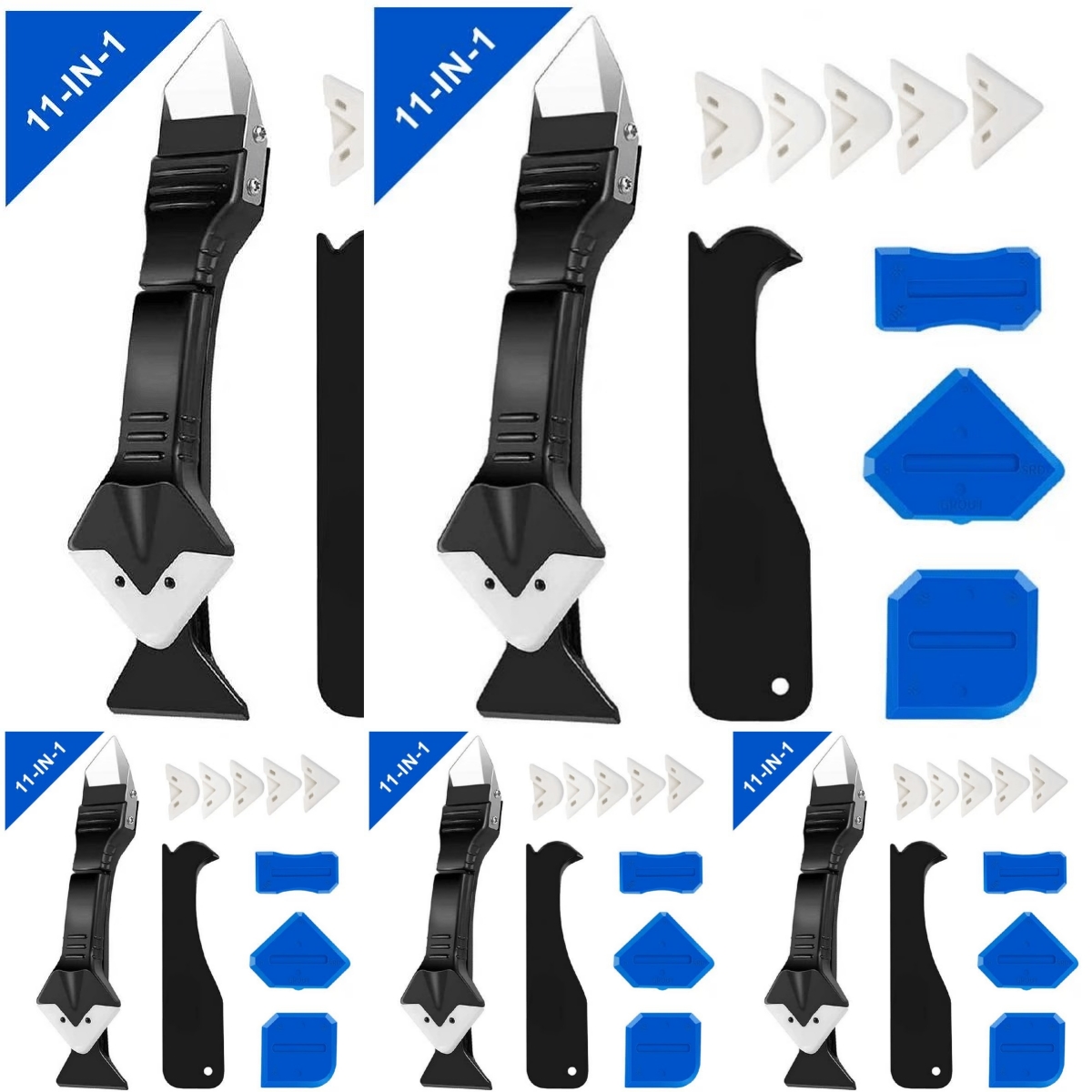 💥LAST DAY SALE 49% OFF🔥3 in1 Silicone Caulking Tools -Grout Removal Tool(Stainless Steelhead)