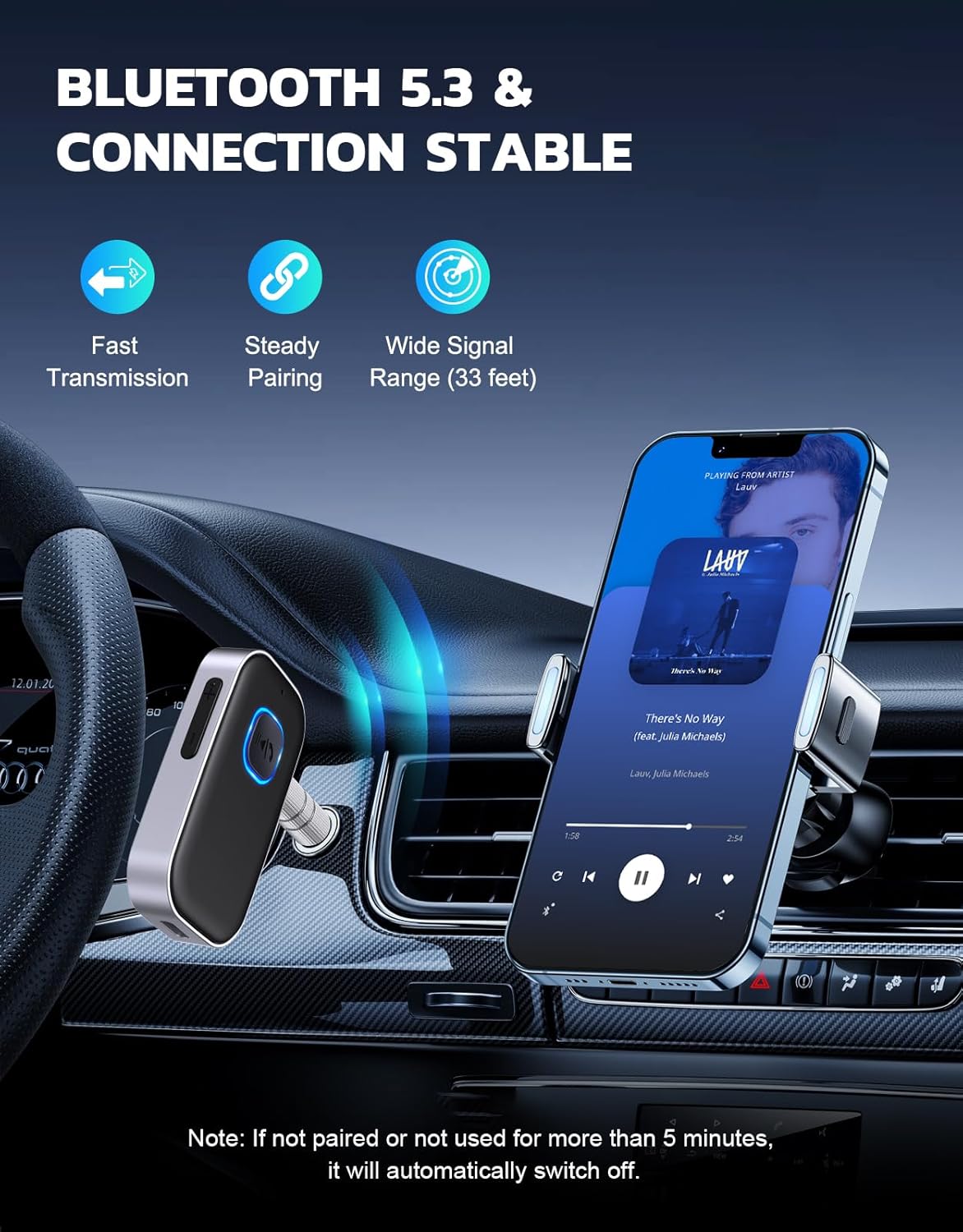 COMSOON Bluetooth Receiver for Car
