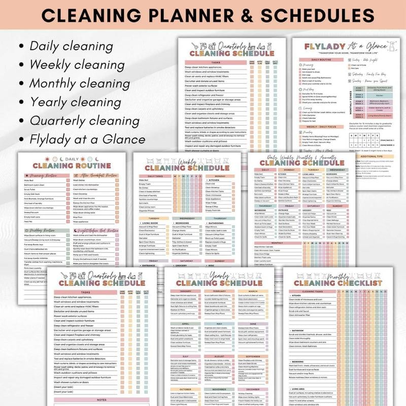 ⏰Last Week Clearance Sale 49% OFF📚ADHD Cleaning Planner Bundle