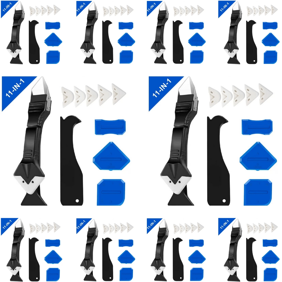 💥LAST DAY SALE 49% OFF🔥3 in1 Silicone Caulking Tools -Grout Removal Tool(Stainless Steelhead)