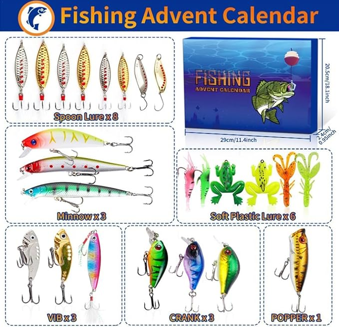 🎄Early Christmas Sale 49% OFF🔥24 Days Fishing Lure Advent Calendar 2025