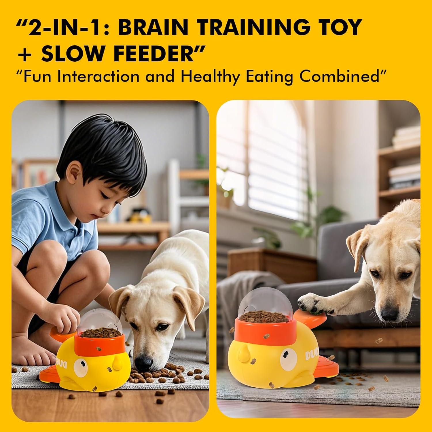 2025 Summer Hot Sale🔥Interactive Duck-Shaped Feeder Puzzle Toy For Cats & Dogs❤