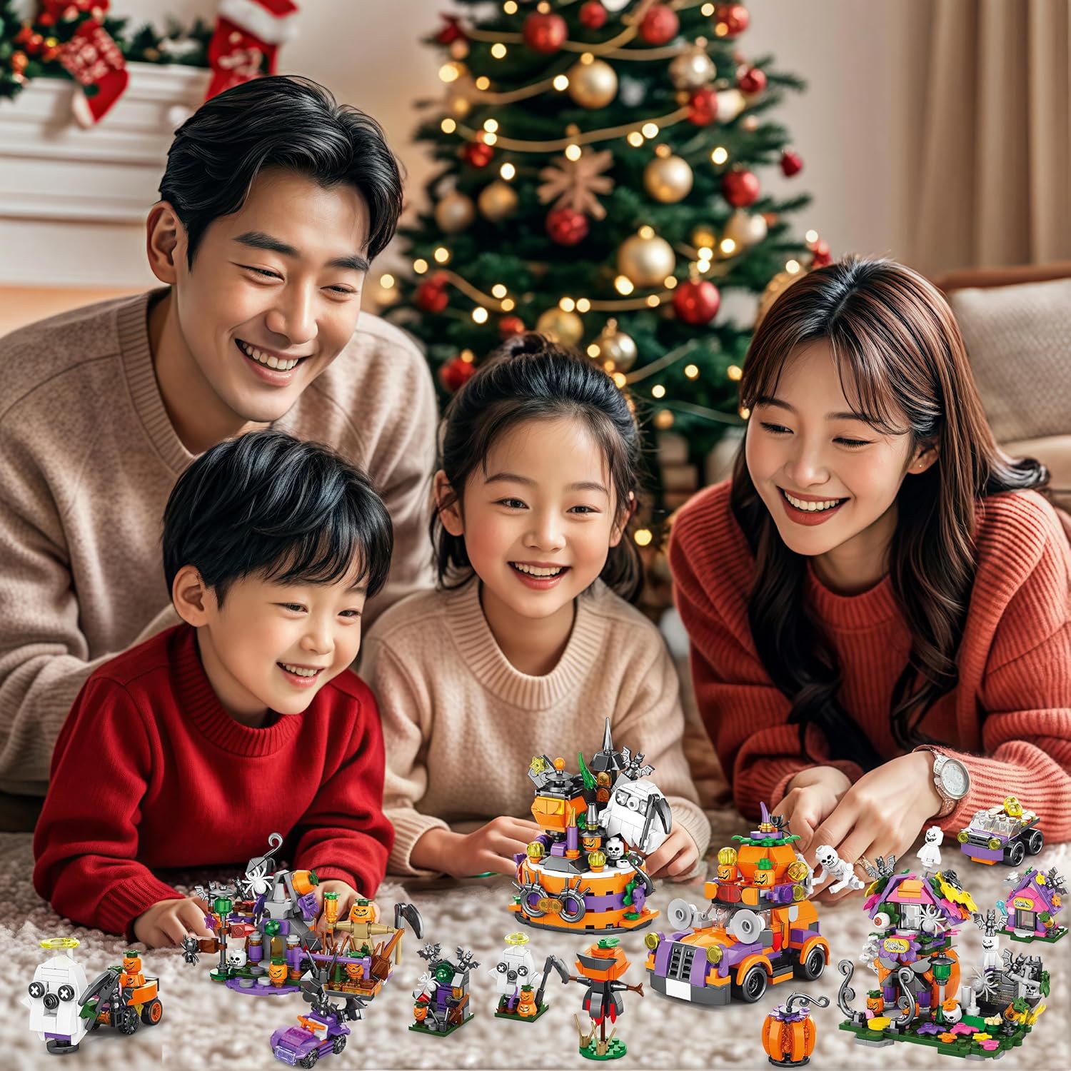 🎁🎁31-Day Halloween Advent Calendar | Spooky Haunted House, Ghosts, Bats & Pumpkins Building Block (  BUY 2 FREE SHIPPING)