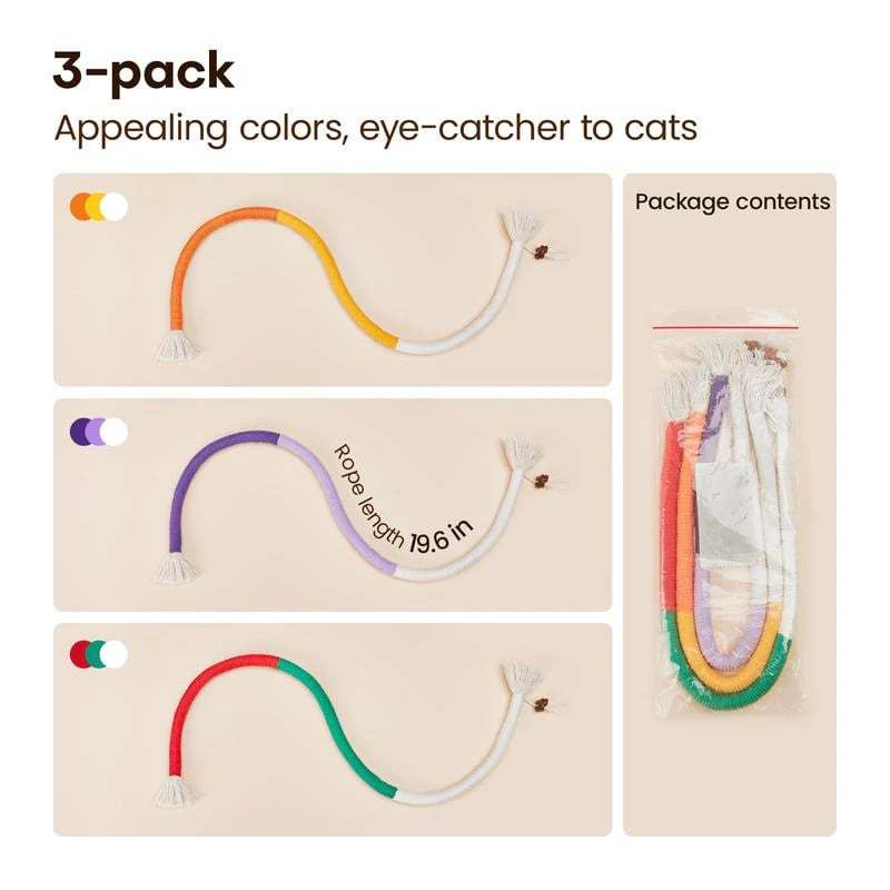 🔥This Week Special Offer 49% OFF❤Organic Cotton Chew Rope Toys for Cats