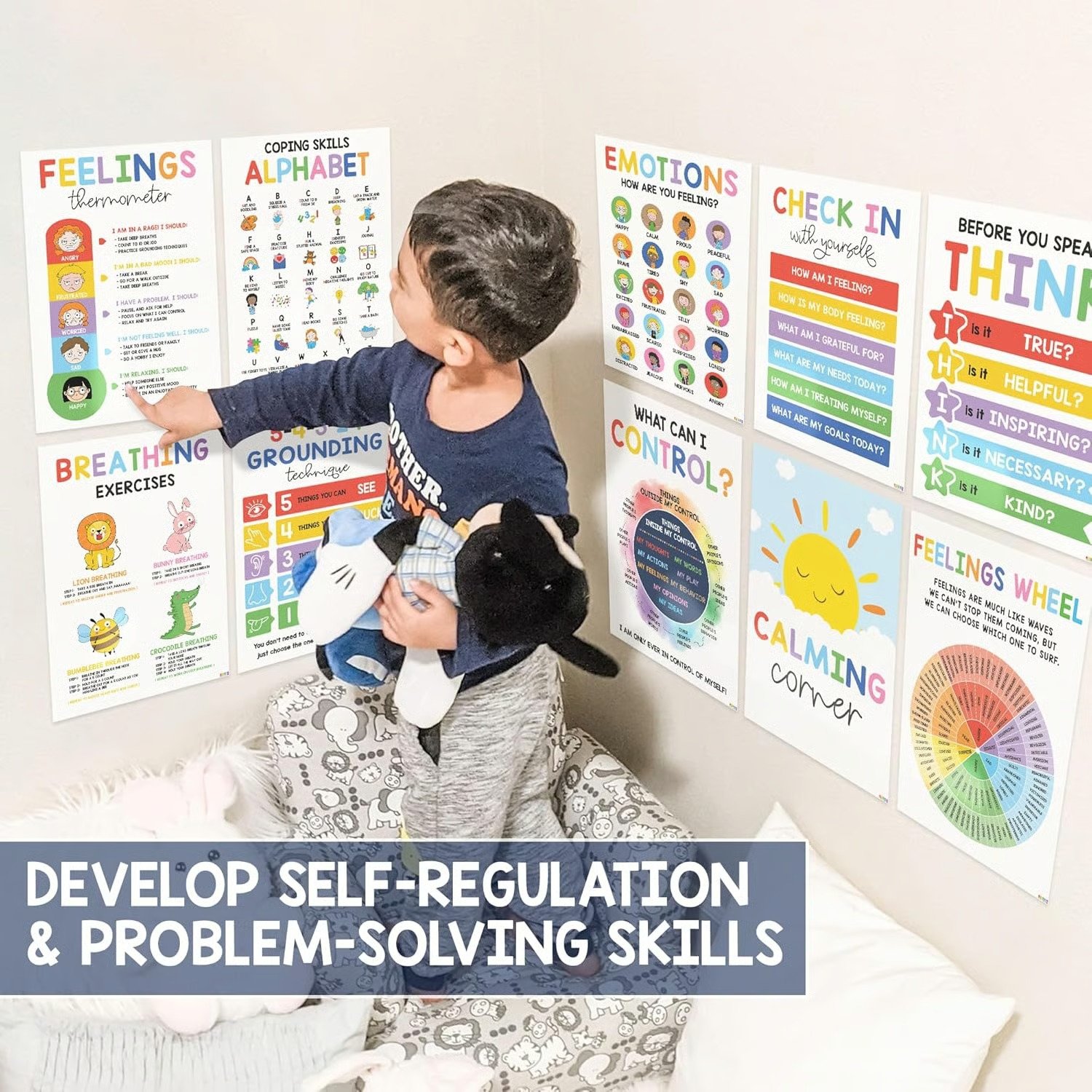 Hot Sale 49% OFF❤️12 Pcs Calming Corner Posters