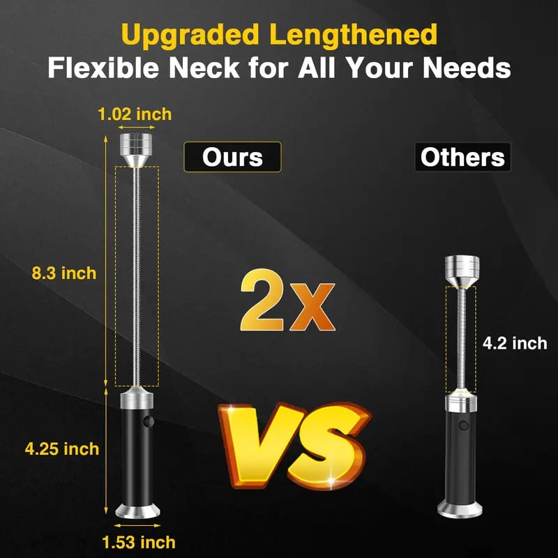 🔥Hot Sale 49% OFF🔥 Magnetic Base, Heat & Water Resistant Barbecue Grill Light with LED Lights(2-Pack)