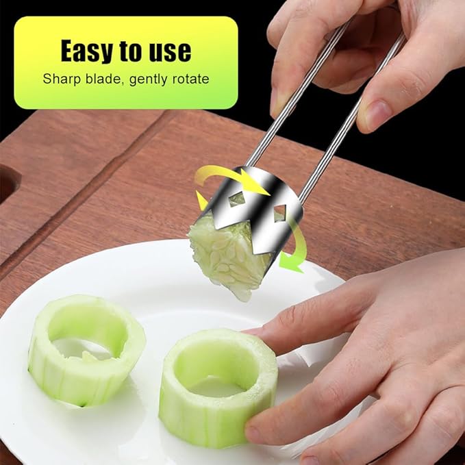 Last Week Clearance Sale 49% OFF🔥Stainless Steel Fruit and Vegetable Corer Tool🎁BUY MORE FREE MORE