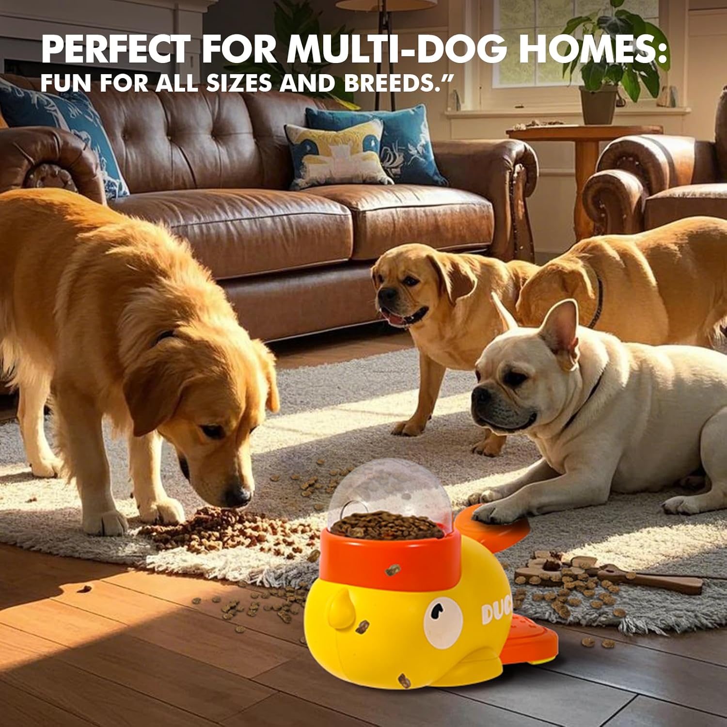 2025 Summer Hot Sale🔥Interactive Duck-Shaped Feeder Puzzle Toy For Cats & Dogs❤
