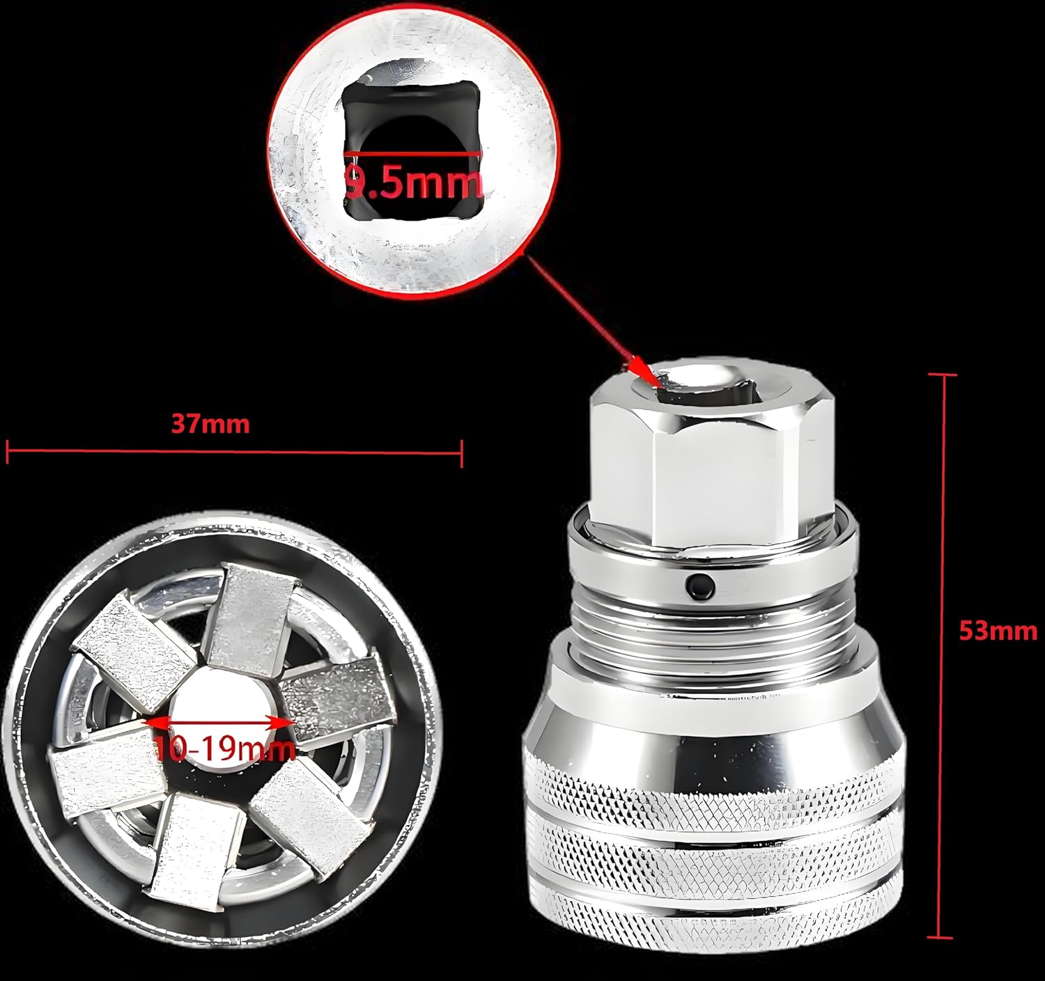 Last Day 49% OFF🔥 Upgraded Adjustable Universal Socket – 10mm-19mm Master Wrench Tool