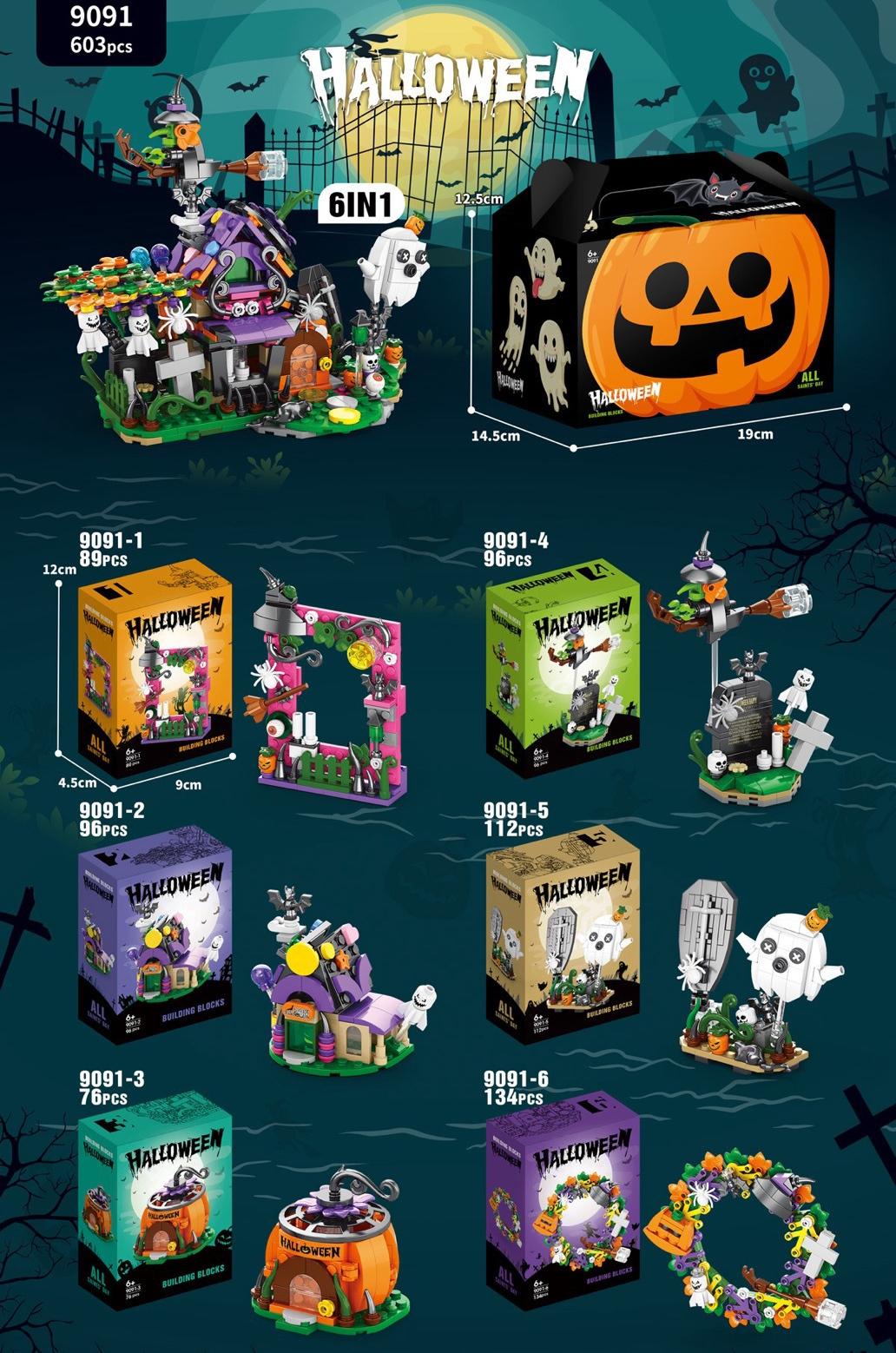 🎁🎁31-Day Halloween Advent Calendar | Spooky Haunted House, Ghosts, Bats & Pumpkins Building Block (  BUY 2 FREE SHIPPING)